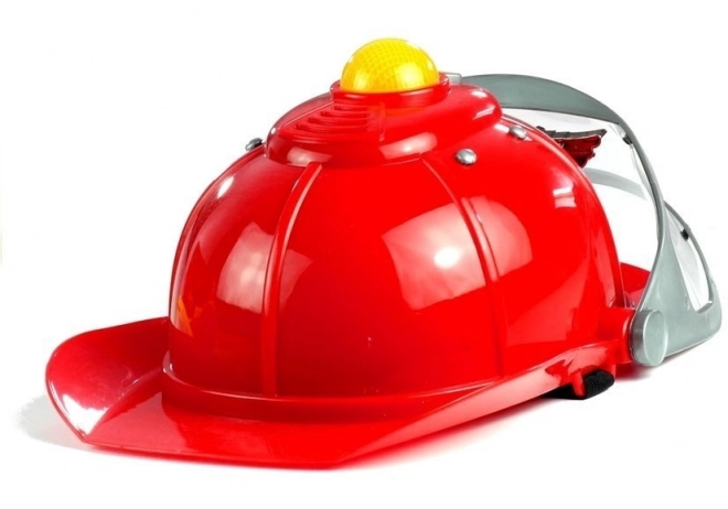 Set pompier pentru copii cu cască și accesorii roșii