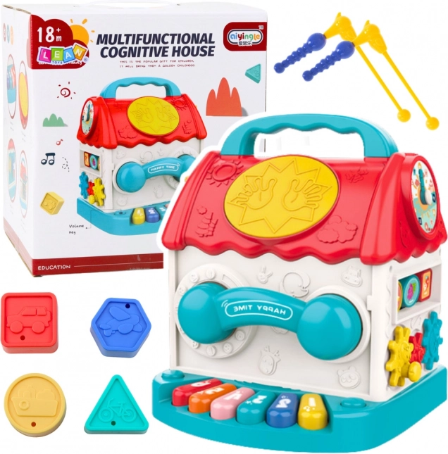 Cub educațional interactiv în formă de casă pentru copii