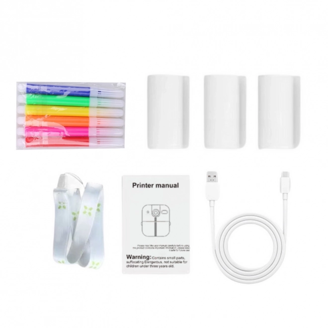 Aparat instant cu imprimantă termică Unicorn Roz