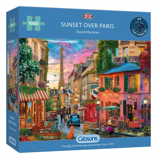 Puzzle Gibsons Apus de soare deasupra Parisului 1000 piese