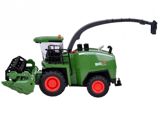 Tractor combină verde multifuncțională cu lumini și sunete