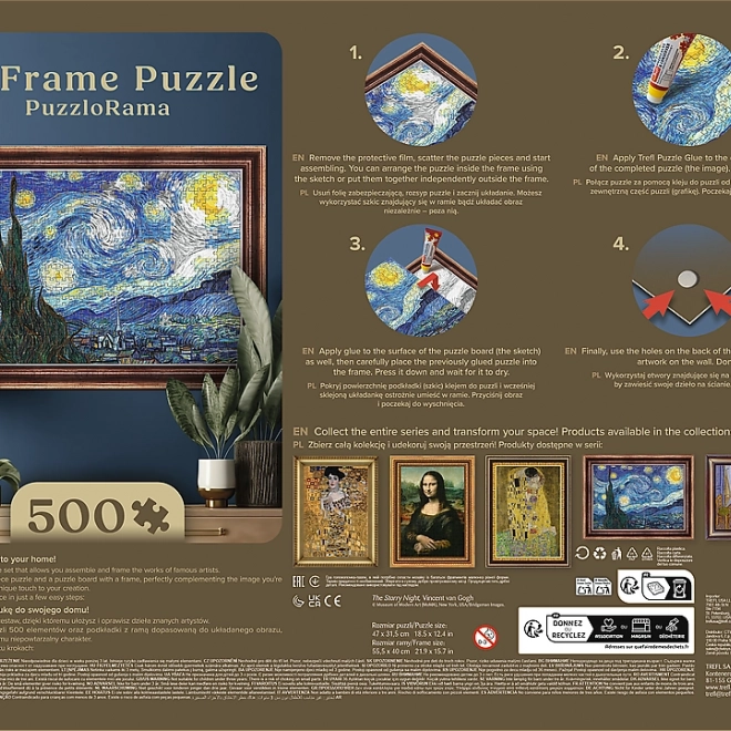 Puzzle cu Ramă Noaptea înstelată 500 piese