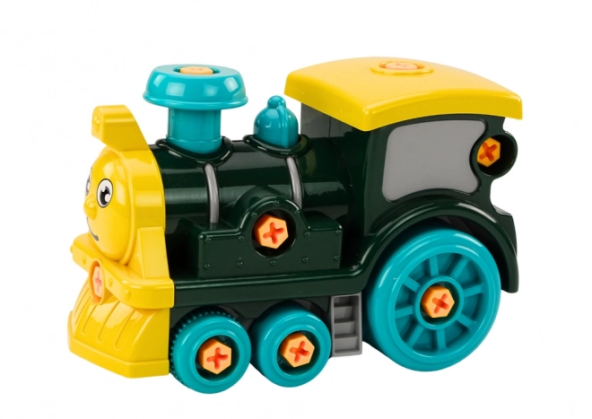 Locomotivă de Asamblat Verde Cartoon DIY
