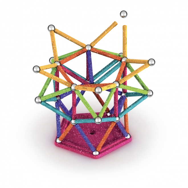 Construcție Magnetică Geomag Glitter 142 Piese