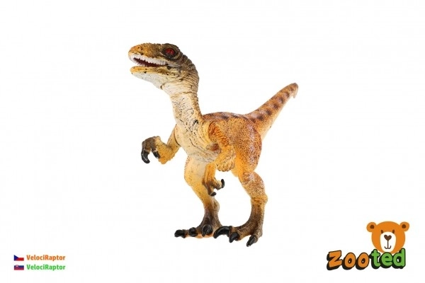 Figurină Velociraptor din plastic, 16 cm, în săculeț