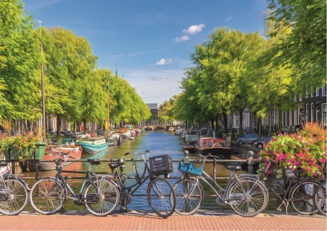 Puzzle Canal din Amsterdam 2000 Piese