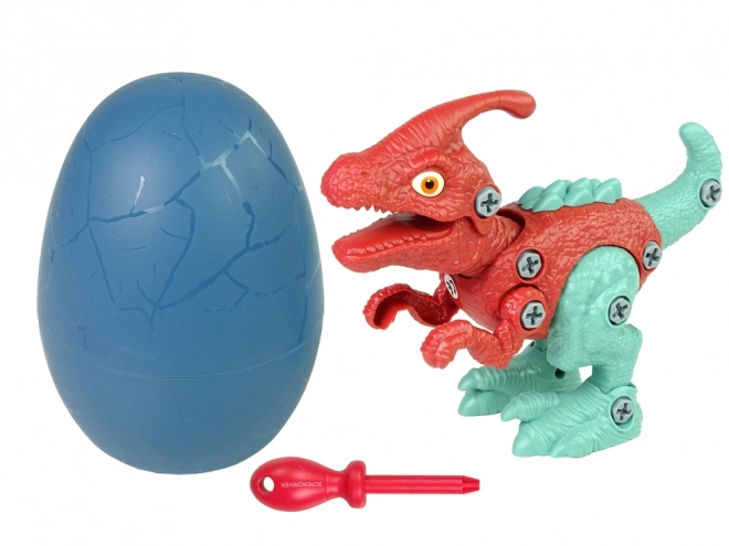 Set construcție dinozaur Parasaurolophus cu ou
