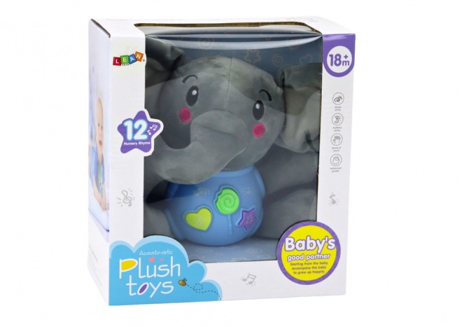 Elefant de pluș interactiv cântător 19 cm