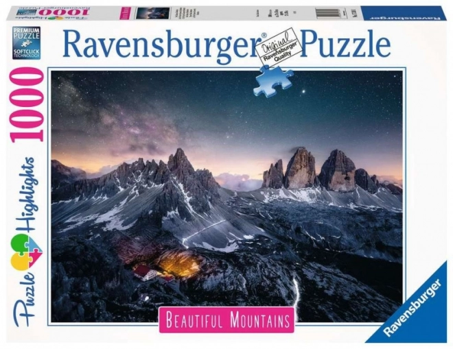 Puzzle peisaj muntos captivant: Tre Cime, Dolomiți, Italia 1000 piese