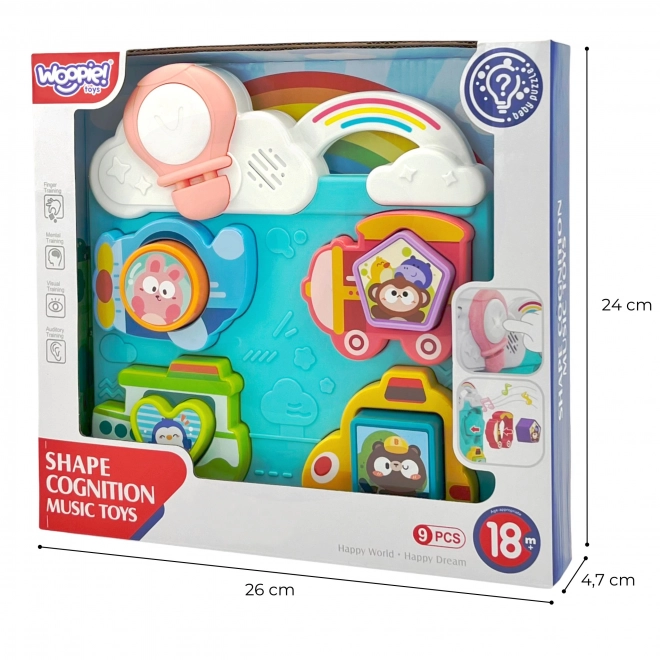 Puzzle Interactivă Cu Vehicule Și Animale Woopie