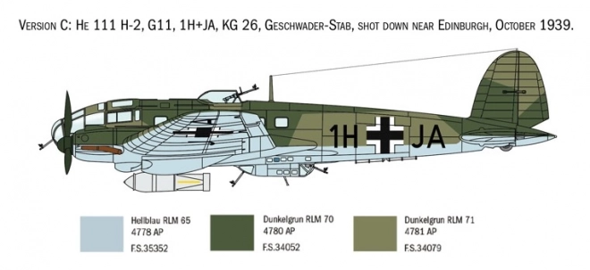 Model plastic Heinkel He 111H Bătălia Angliei 80 ani