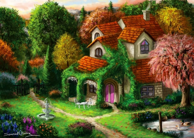 Puzzle căsuță în pădure 1000 piese