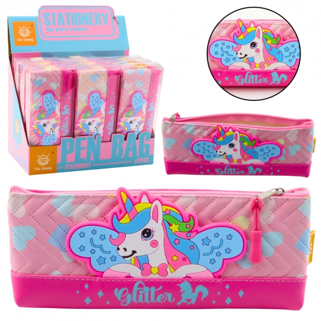 Penar școlar cu unicorn roz