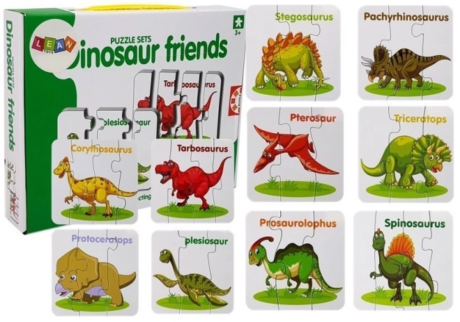 Puzzle educative dinozauri engleză 10 conexiuni