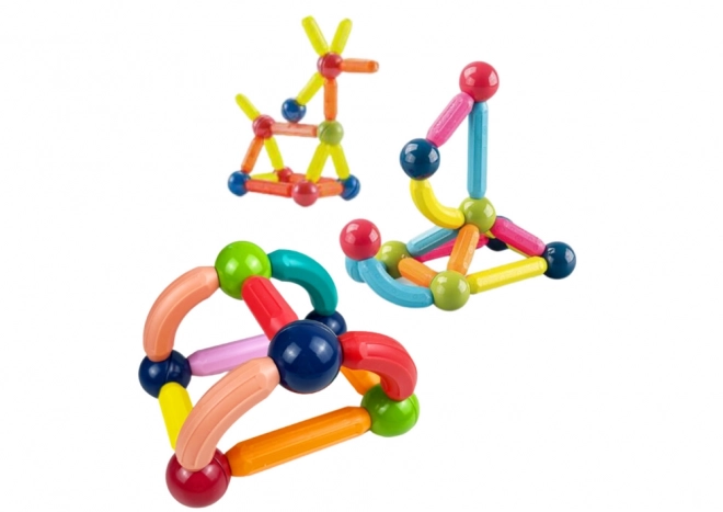 Set de construcție cu blocuri magnetice 46 piese colorate