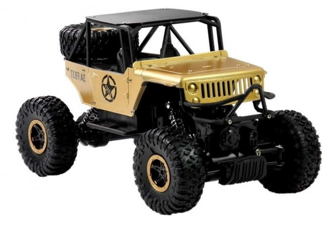Mașină de teren telecomandată Jeep R/C aurie