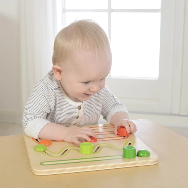 Tablă educațională cu labirint glisant Montessori