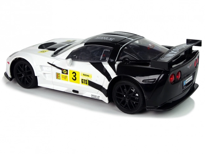 Mașină sport telecomandată Corvette C6.R albă 1:18