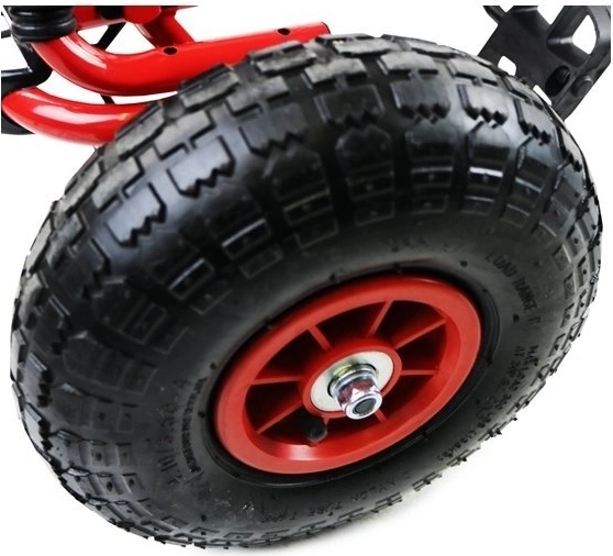 Kart cu pedale + Anvelope gonflabile + Scaun reglabil – Roșu