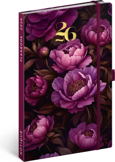 Agenda și carnet Notique Planbook Flori violete 2026