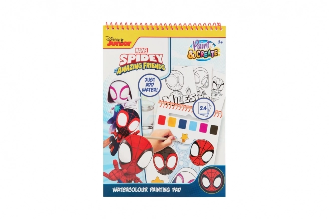 Omală de colorat cu acuarele Spidey