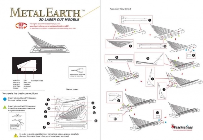 Puzzle 3D Metal Earth Podul Sundial