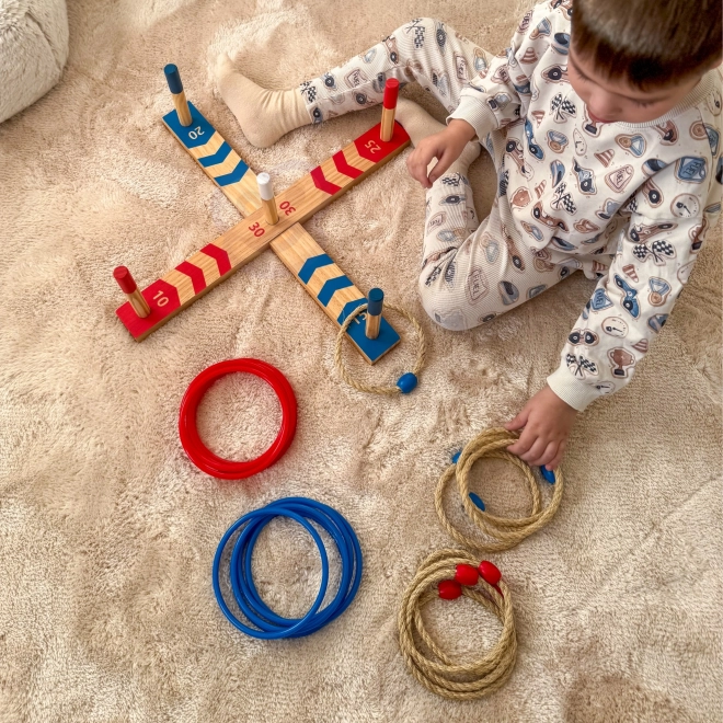 Joc de îndemânare din lemn Tooky Toy Ring Cross