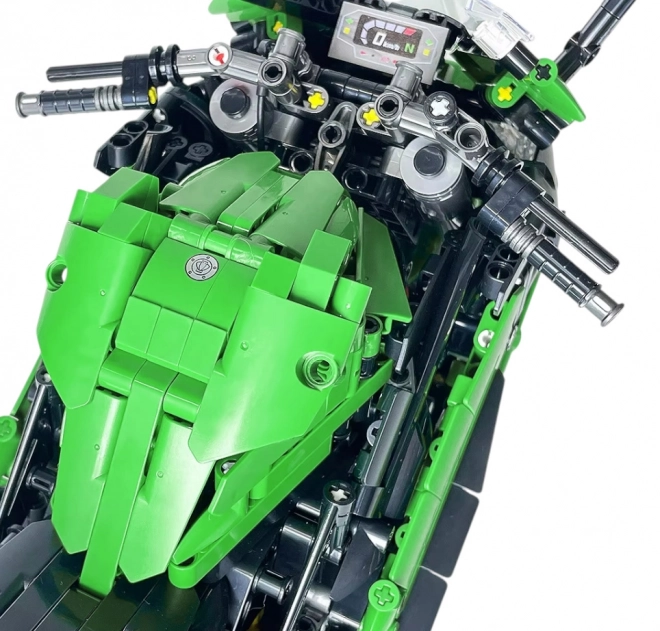 Set construcție motocicletă sport verde