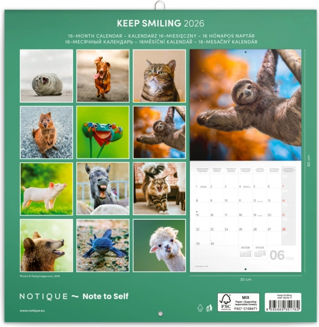 Calendar de notițe Zâmbet pentru anul 2026
