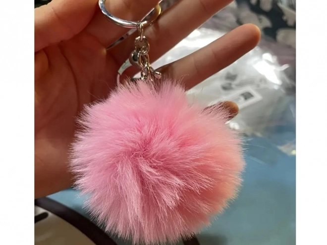 Pompom de blană pentru chei și genți
