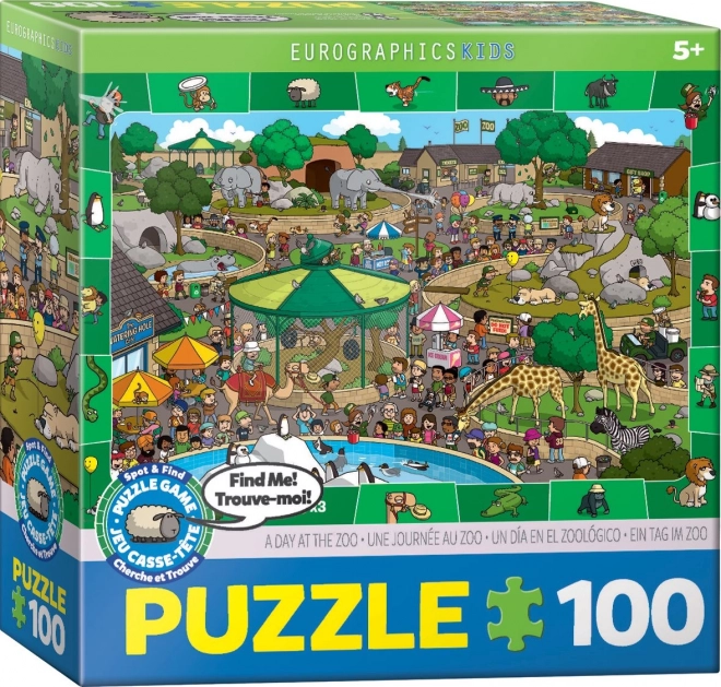 puzzle Eurographics Spot & Find la zoo 100 de piese