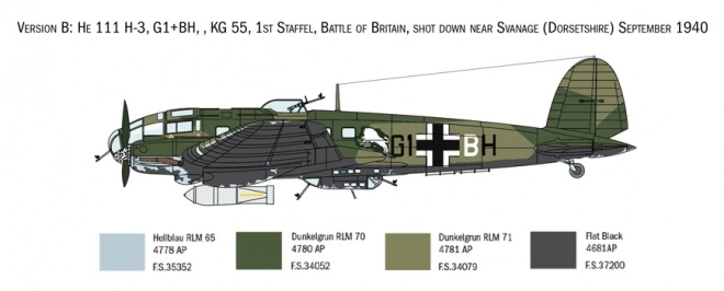 Model plastic Heinkel He 111H Bătălia Angliei 80 ani