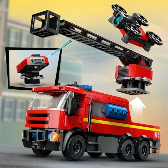 Remiza de pompieri cu camion de pompieri LEGO City