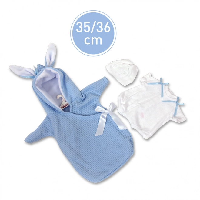 costum pentru păpușă bebeluș New Born de 35-36 cm