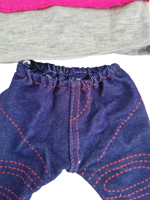 Ținută modernă pentru păpușă LOVE cu ochelari și pantofi 43-46 cm