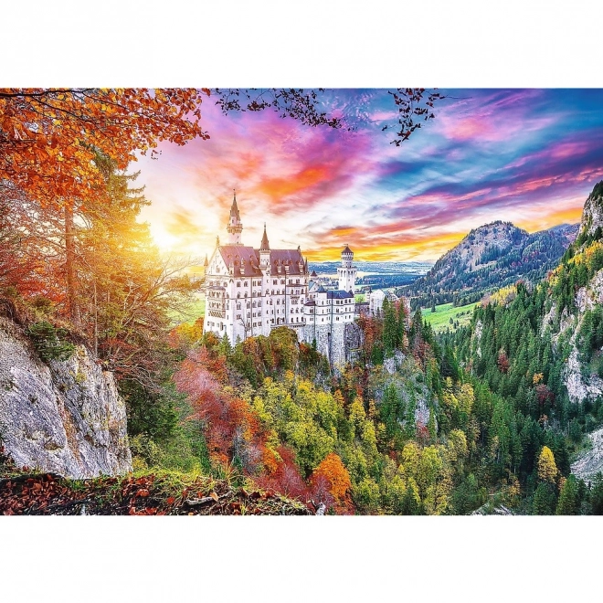 Puzzle 500 piese cu vedere la Castelul Neuschwanstein, Germania