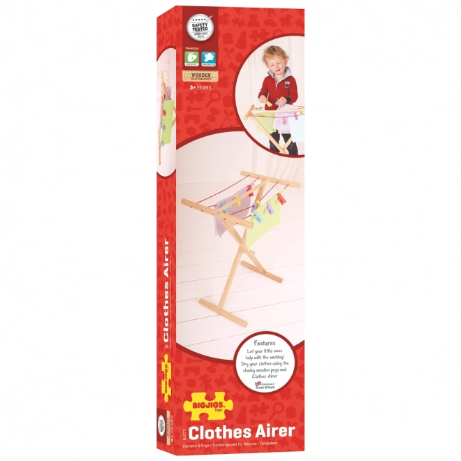 Uscător de rufe din lemn Bigjigs Toys