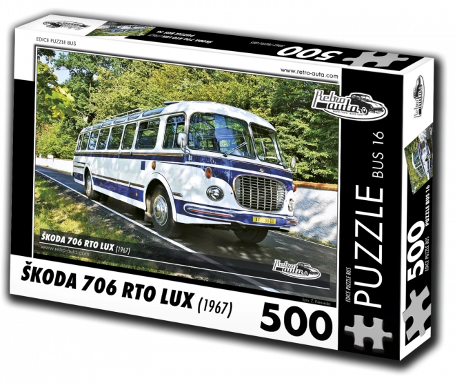 Puzzle retro autobuz Škoda 706 RTO lux 1967 500 piese