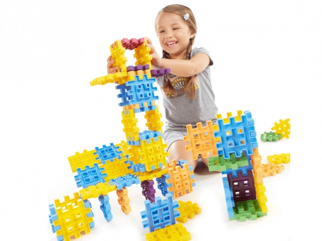 Little Tikes set creativ cuburi waffle 60 de elemente cu geantă