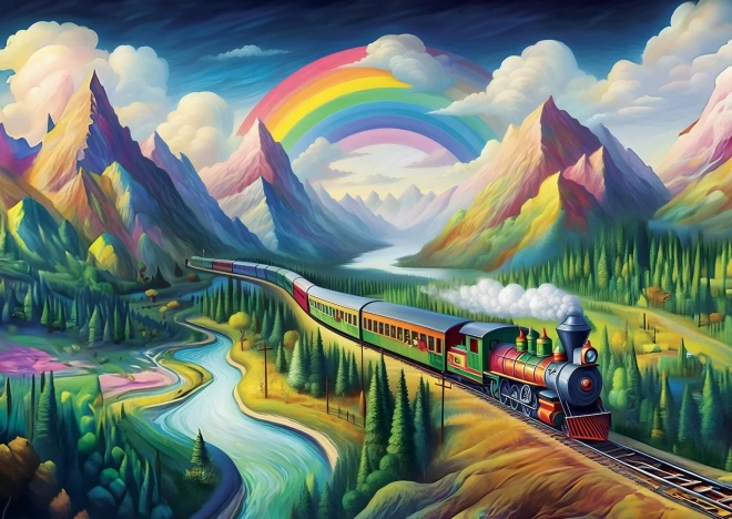 Puzzle Trenul Curcubeu 260 de piese