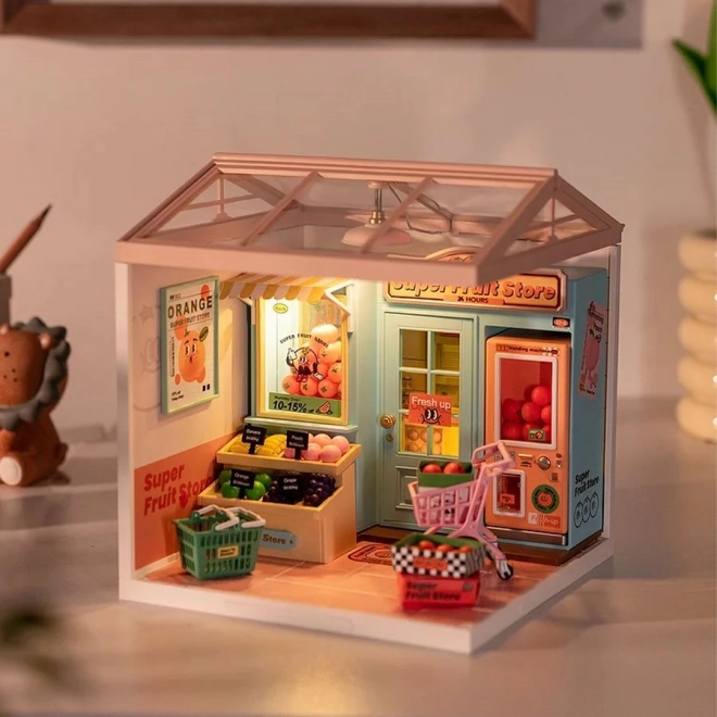 Rolife DIY Căsuță: Magazin de fructe cu iluminare LED