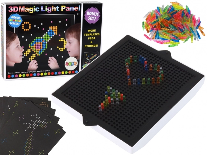 tablă magică puzzle 3D cu 276 elemente și iluminare