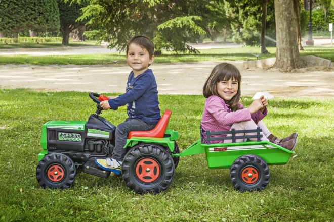 Tractor electric pentru copii Basic 6V cu remorcă