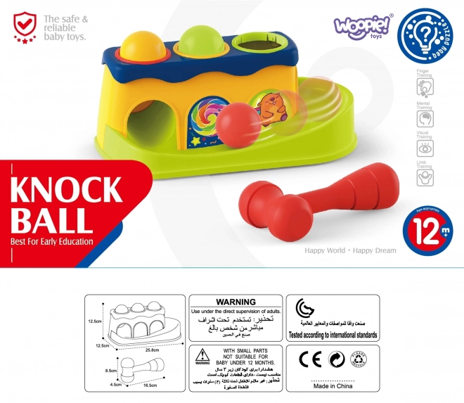 Culorata lovitură cu ciocan Montessori de la Woopie
