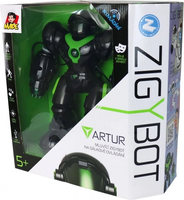 Robot vorbitor Artur din echipajul spațial Zigybot