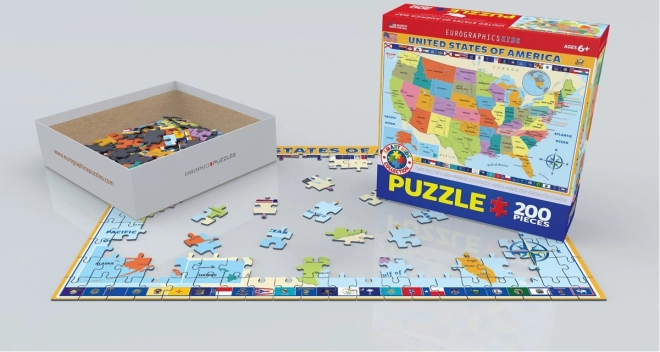 Puzzle Harta Statelor Unite ale Americii