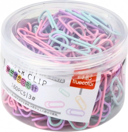 Clame de hârtie colorate în cutie 160 buc