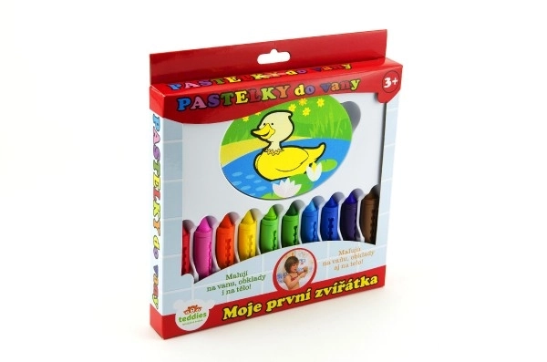 Pastelke de baie Prima Mea Zoo Set 10 cu Burete