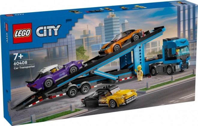 Transportor auto LEGO City cu mașini sport