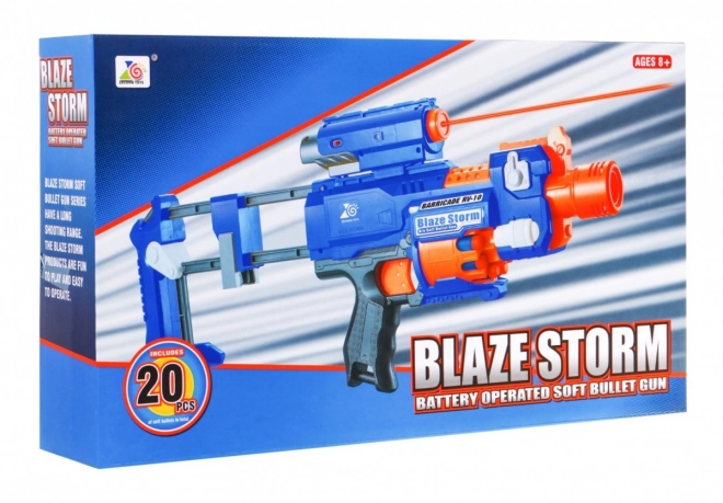 Karabin copii 8+ Blaze Storm cu 20 de proiectile din spumă și vizor laser